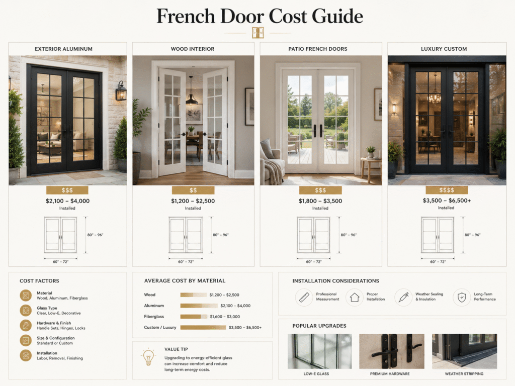 How Much Do French Doors Cost (Product & Installation Prices 2026)