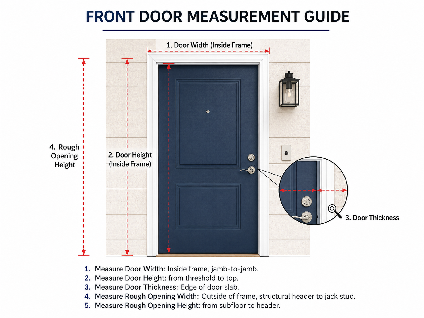 How to Measure Your Front Door in 4 Simple Steps