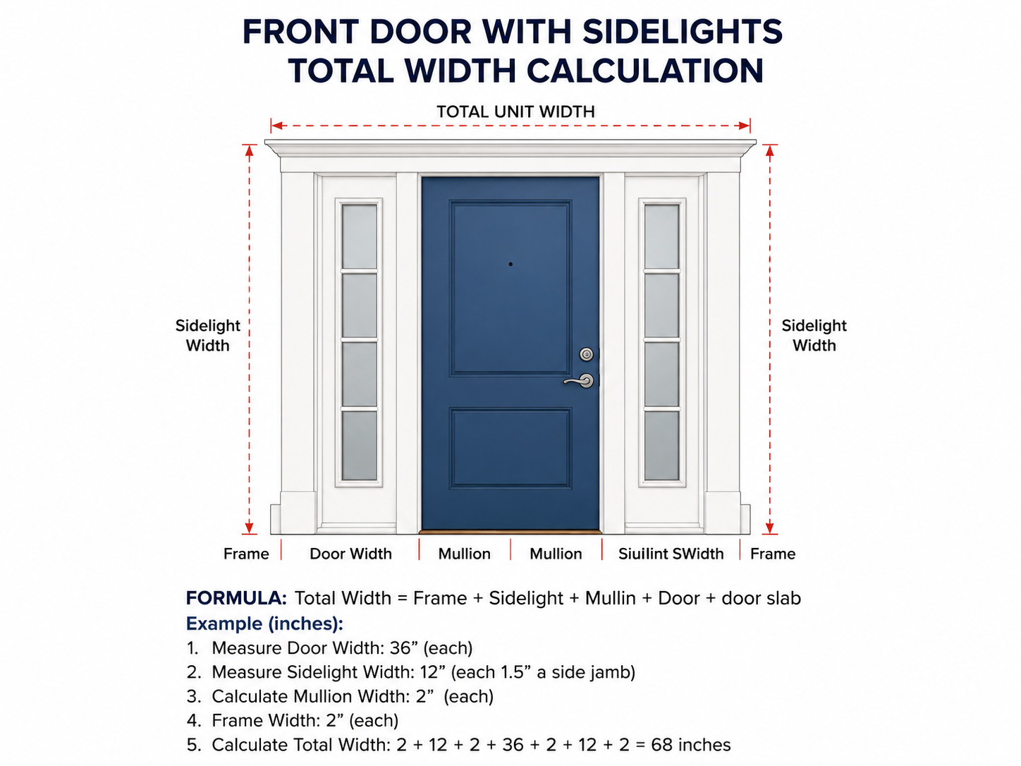 Single Doors, Double Doors & Sidelights Understanding Front Door Sizing